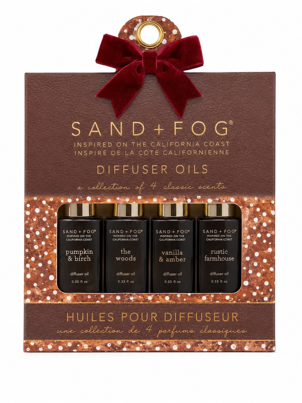 Sand + Fog Brown & Burgundy Diffuser Oils Gift Set
